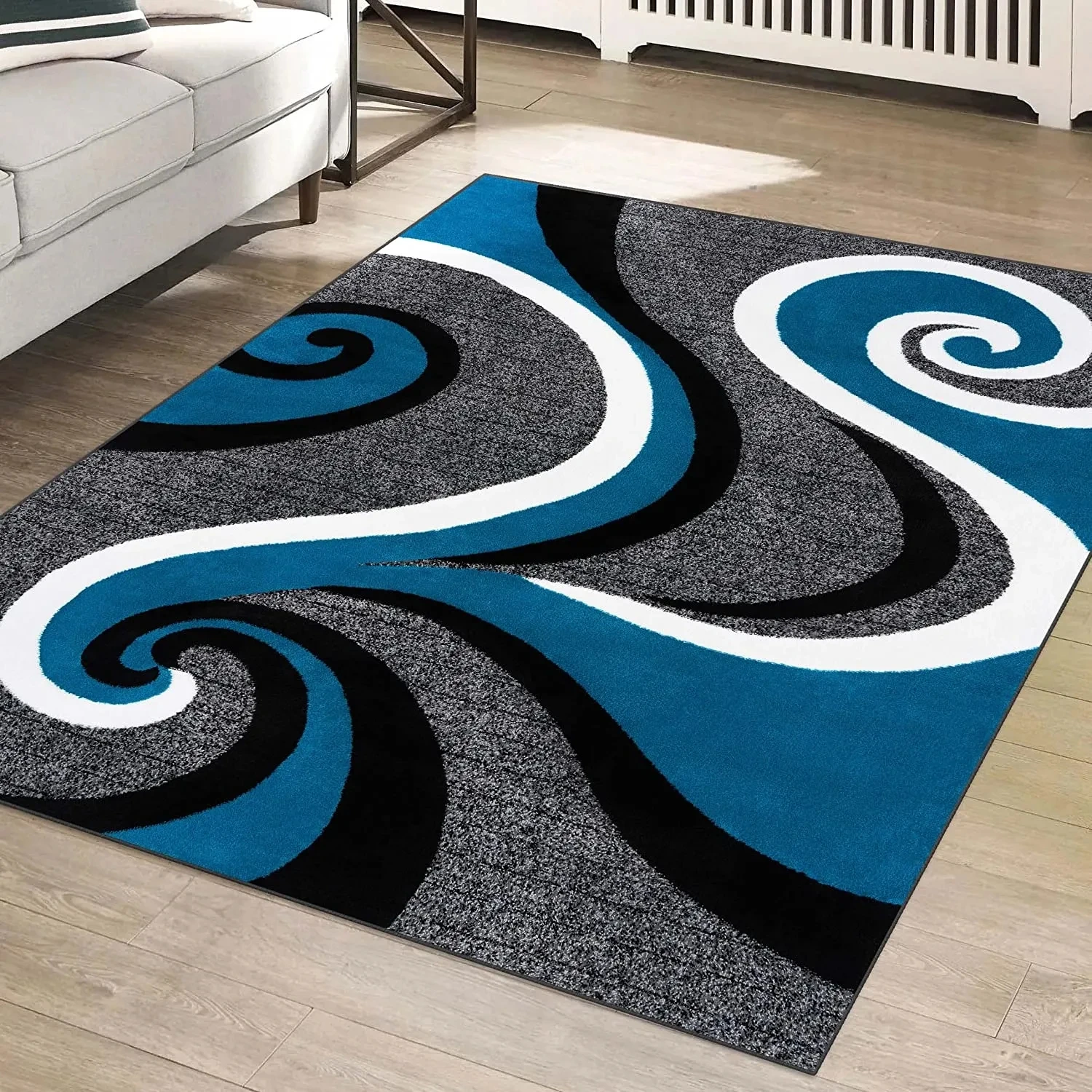 Modern Swirls Carpet for Living Room Home Decor Sofa Table Large Area Rugs Anti-slip Hallway Balcony Rugs Bedroom Floor Mat