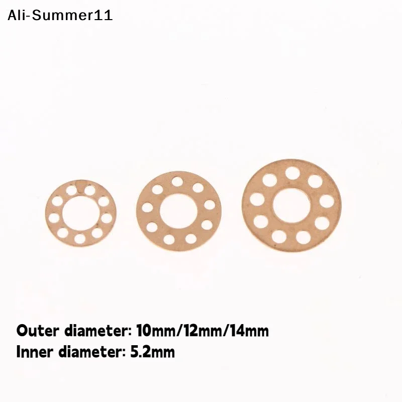 【U11】10Pcs 14x5.2x0.5mm Brass Washers Gasket Storage Oil Brass Washer 10x5.2x0.5mm Folding Knife Accessories 12x5.2x0.5mm