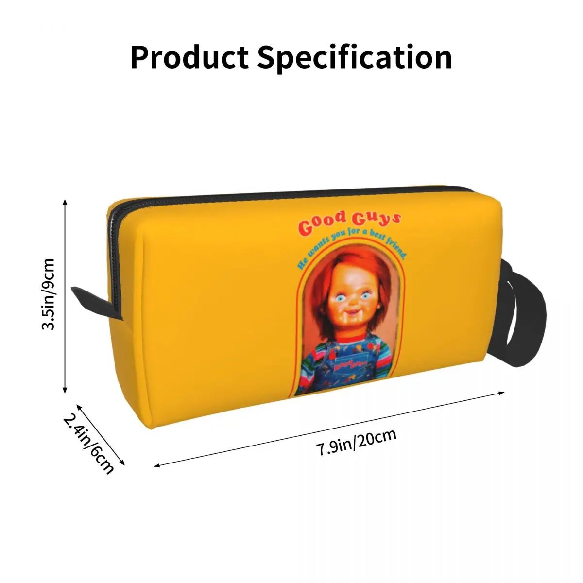 Chucky Retro Movies Travel Cosmetic Bag for Women Good Guys Child's Play Toiletry Makeup Organizer Lady Beauty Storage Dopp Kit