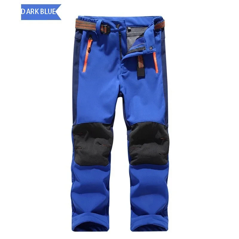 new spring windproof waterproof children outdoor kids pants boys girls soft shell pants warm teens climbing pants sweatpants