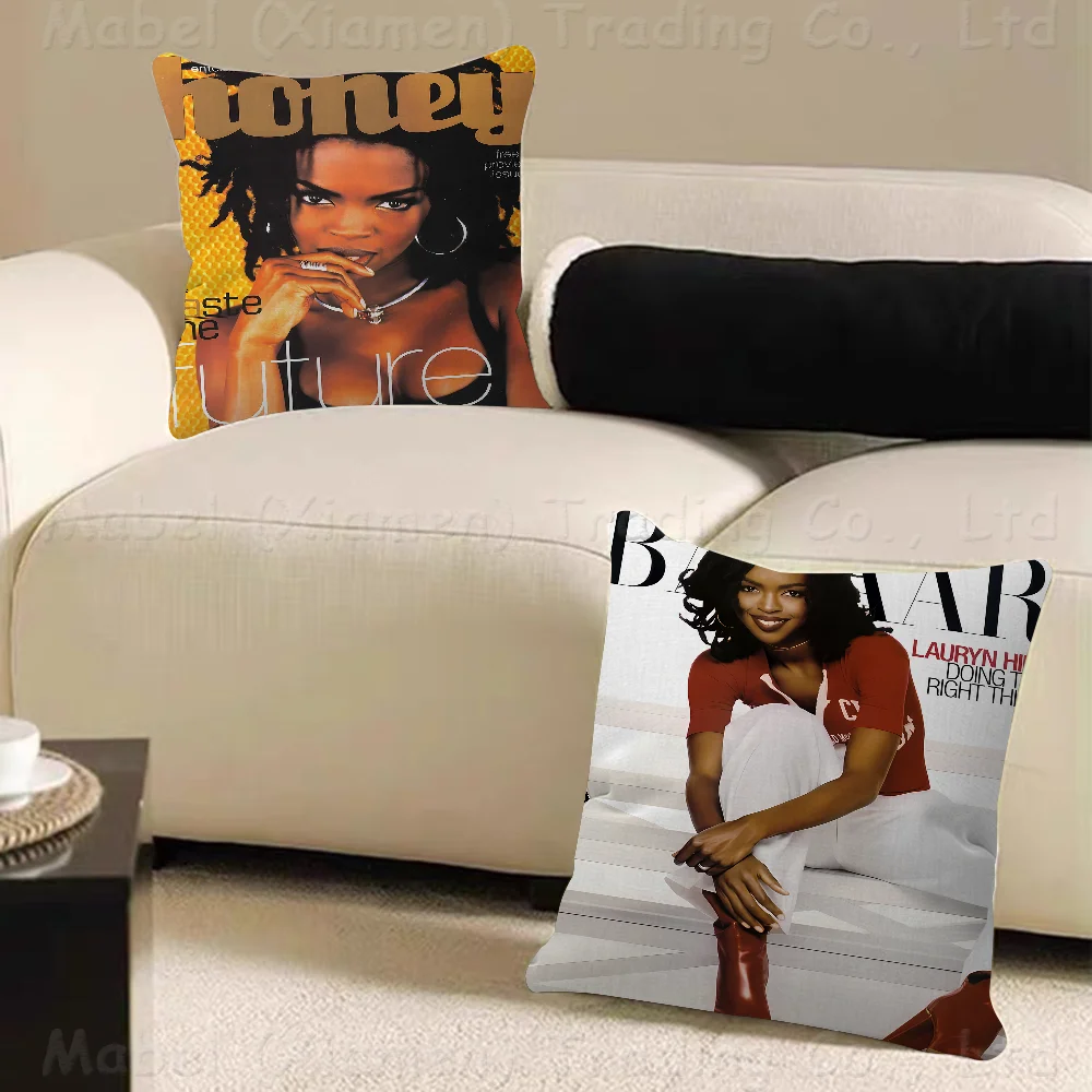 L-Lauryn H-Hill Pop Hip Hop Rapper Pillow Anime Pillow Sofa Bed Head Pillow Cover Cushion Cover 45x45 Cm Fashion