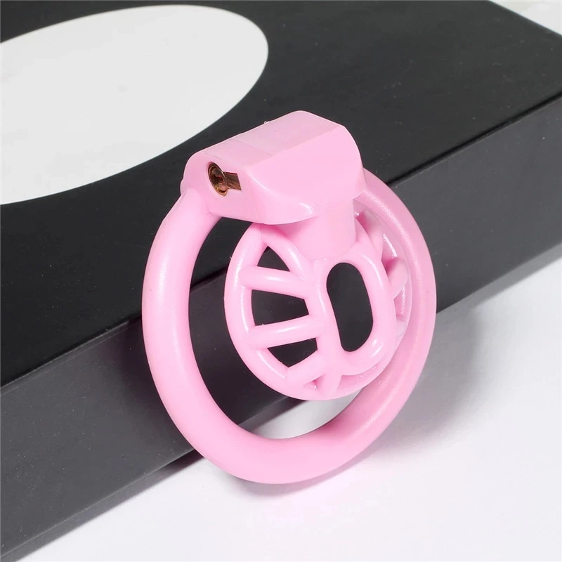 Innie/Micro/Stub Chastity Cage for Sissy Sex Toys with 4 Size Cock Rings Pink/Black/White Bdsm Penis Lock Adult Toys for Men