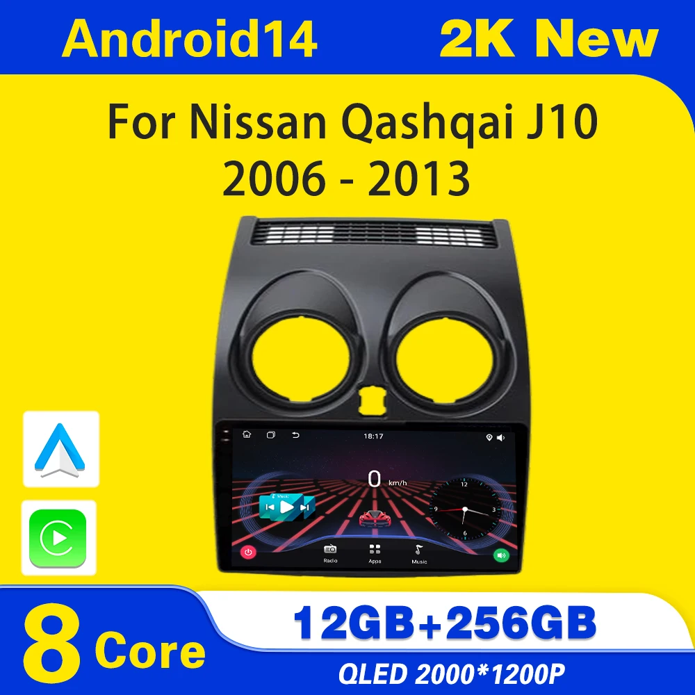 

Android 14 For Nissan Qashqai J11 X-Trail 3 T32 2013 Carplay Autoradio Stereo Head Unit Navigation GPS Multimedia Player IPS LED