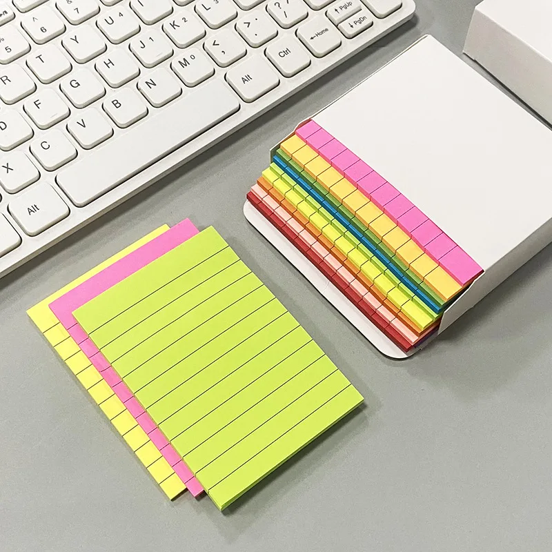 10 Pads Lined Sticky Notes 10x7 Sticky Notes With Lines 10 Bright Multi Colors 30 Sheet Note Pad  Notepads