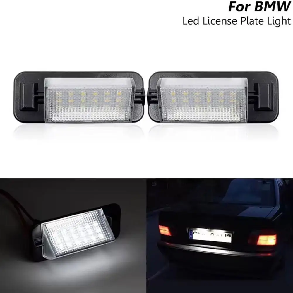 2 SZT. 18LED Lampki Oświetlenia Tablicy Rejestracyjnej Do BMW Serii 3 E36 318i 318is 318ti 325i M3 Produkty Samochodowe Lampki Tablicy Rejestracyjnej F7G5