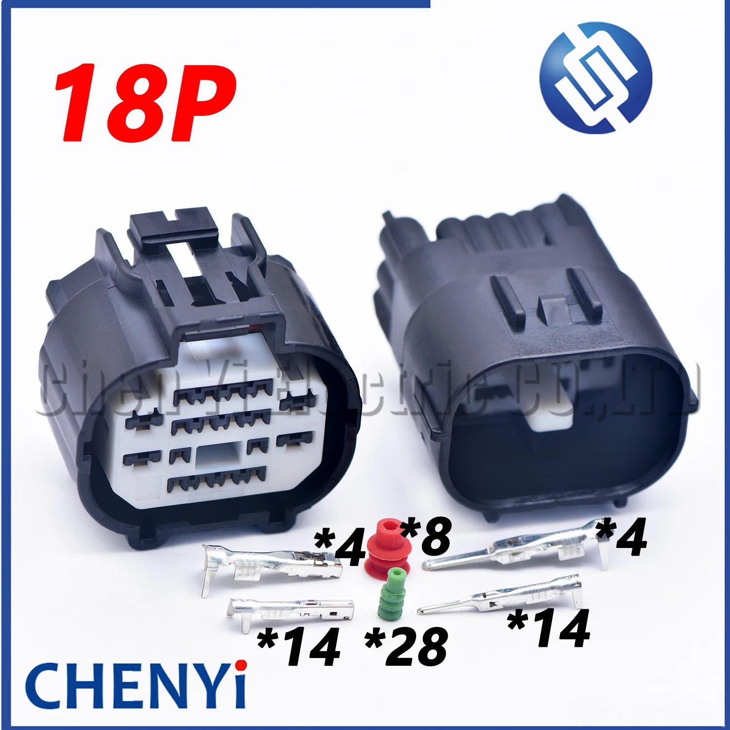 Conector automático à prova d'água de 18 pinos, plugue de radar para para-choque dianteiro e traseiro, soquete de farol 6188-5910 6188-5911 para chana trumpchi byd