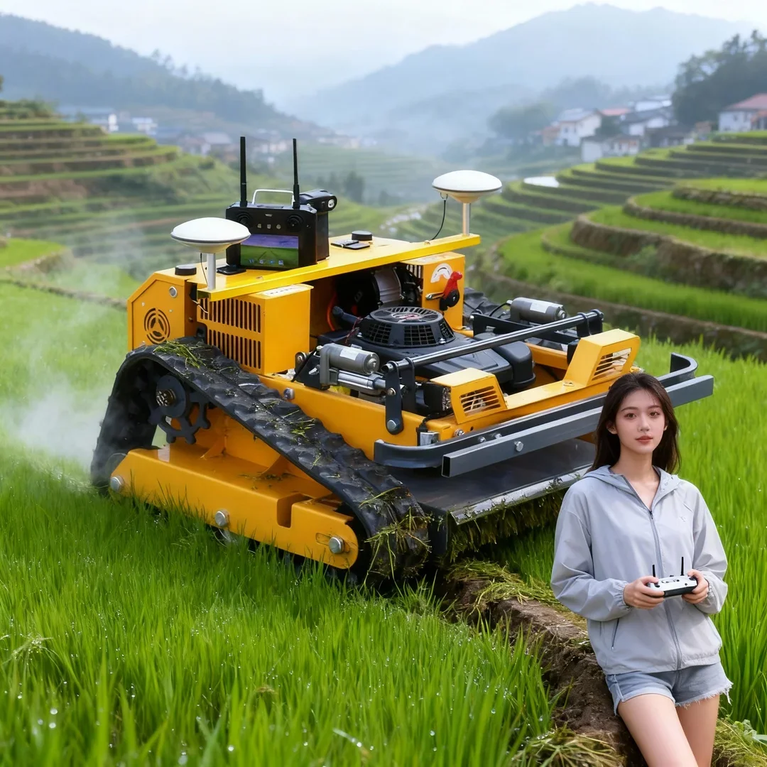 

Customized Remote Control Land Reclamation Robot - Multifunctional GPS Crawler Lawn Mower for Embankment Garden Large Areas