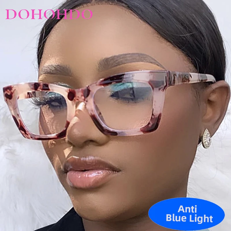 

Classic Punk Anti-Blue Light Square Frame Designer Brand Women's Eyeglasses Men Optical Computer Glasses Eye Protection Eyewear