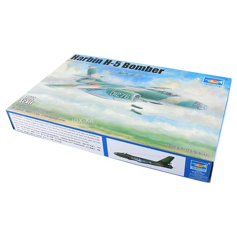 Trumpeter 01603 1/72 Harbin H5 H-5 Bomber Military Aircraft Plastic Assembly Model Building Kit Toy Gift