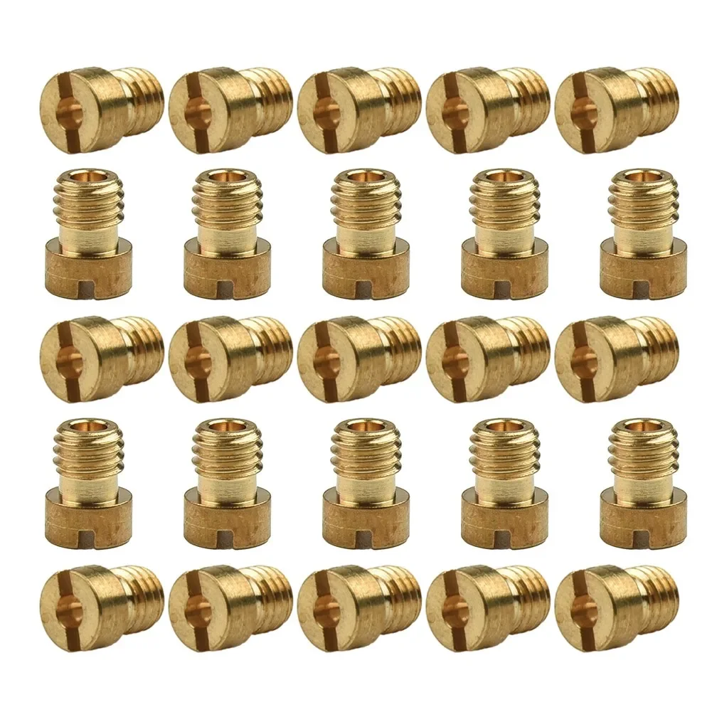 25PCS Main Jet 55-115 M5 5mm For Dellorto Carburetor Vergaser SHA SHBC SHB Motorcycle Air Intake Carburetors Accessories