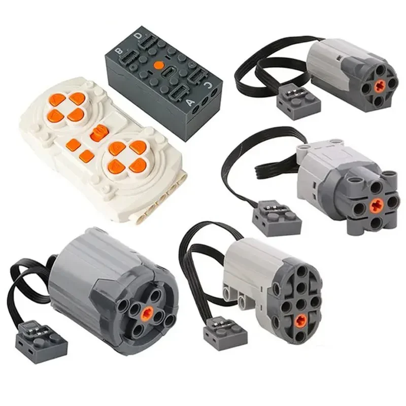 MOC Blue-tooth RC Upgrade Kit with Rechargeable Battery Box Motor Speed Control APP for PF Building Blocks Smart Modification