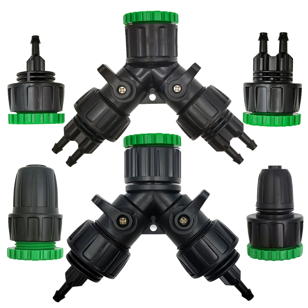 WUJIE - Adaptateur de raccord de tuyau HP Tap, outil de raccordement de tube 2 voies et 4 voies, connecteur 1/2 po à 3/4 po à 1/4 po