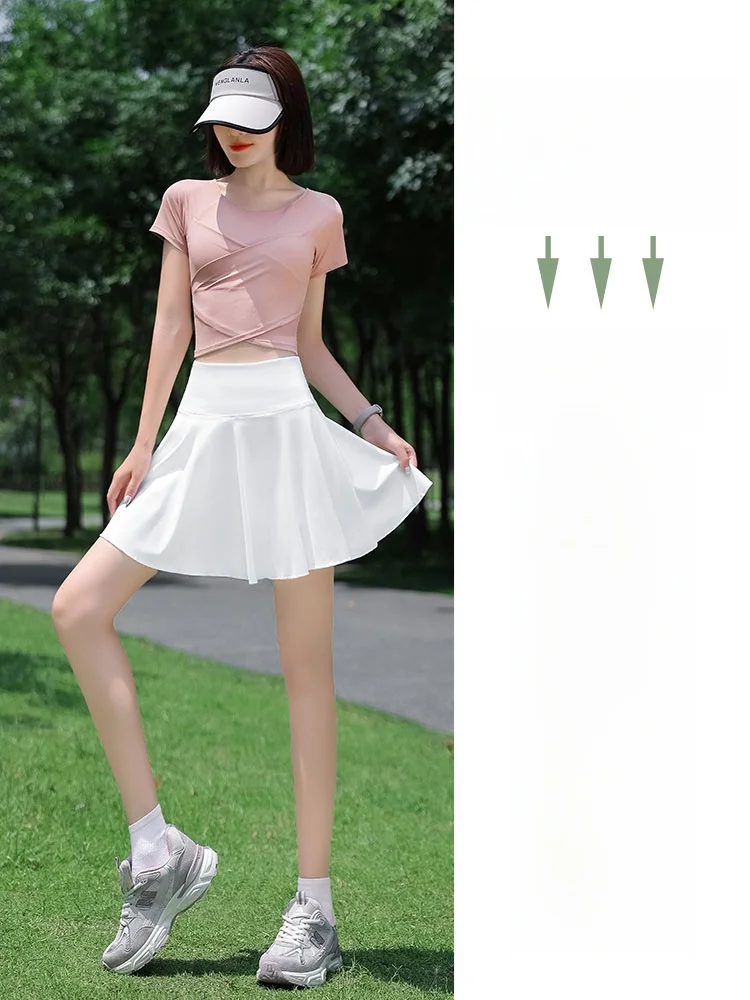 Conjunto deportivo Fitn para mujer, falda de Yoga y tenis Qui Dry, falda ort, sensación avanzada, bádminton orm, novedad de verano
