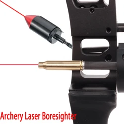 Tactical Archery Arrows Red Laser Sight Boresight Red Dot Scope Collimator  for Hunting Shooting Target Crossbow Compound Bow