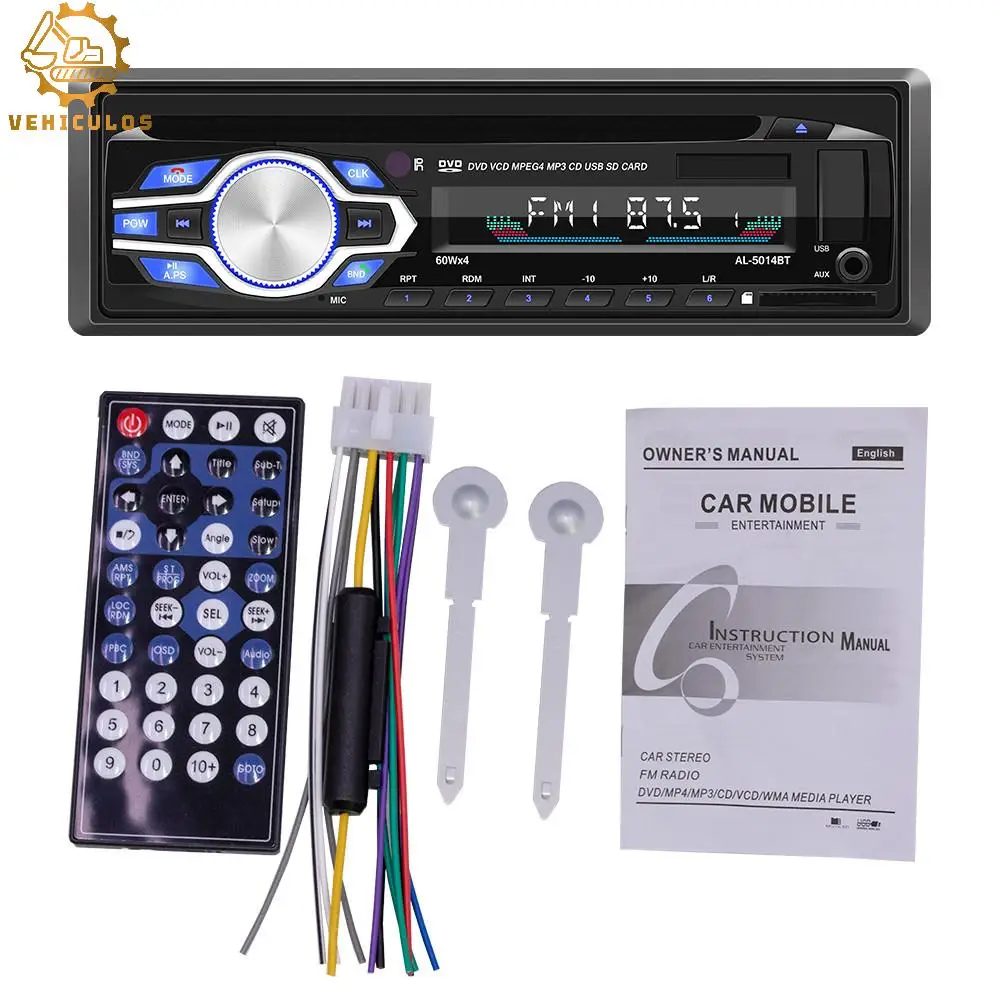 

5014BT 12v 24v Universal Player Bluetooth Car Radio Dvd Vcd Cd Host Mp3 Player Multi-Format Playback Support External Display