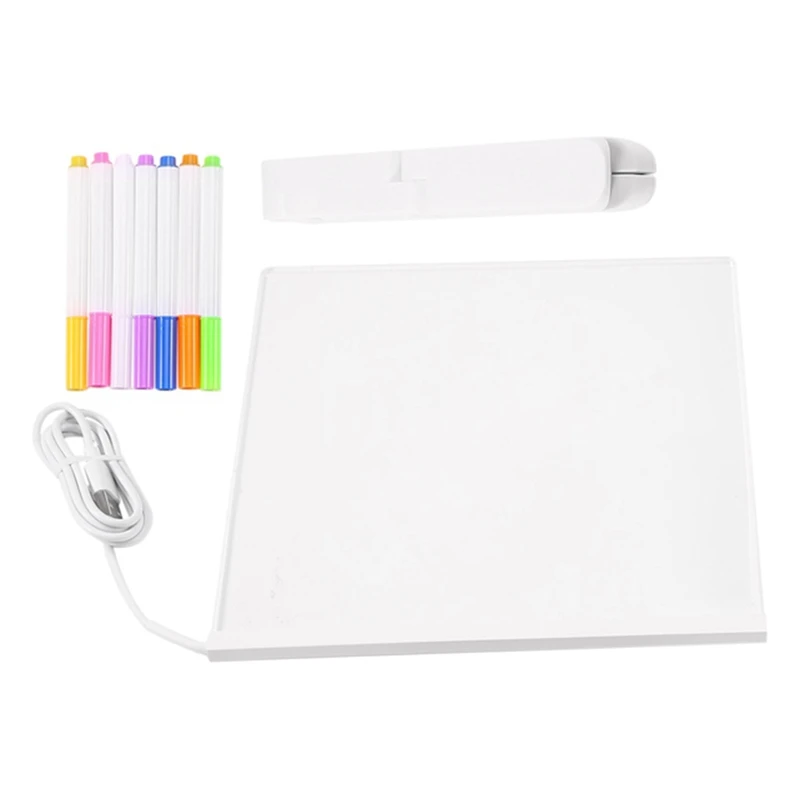 LED Note Board, Glowing Acrylic Message Marker Board With Light, Board Note Illuminated White Board