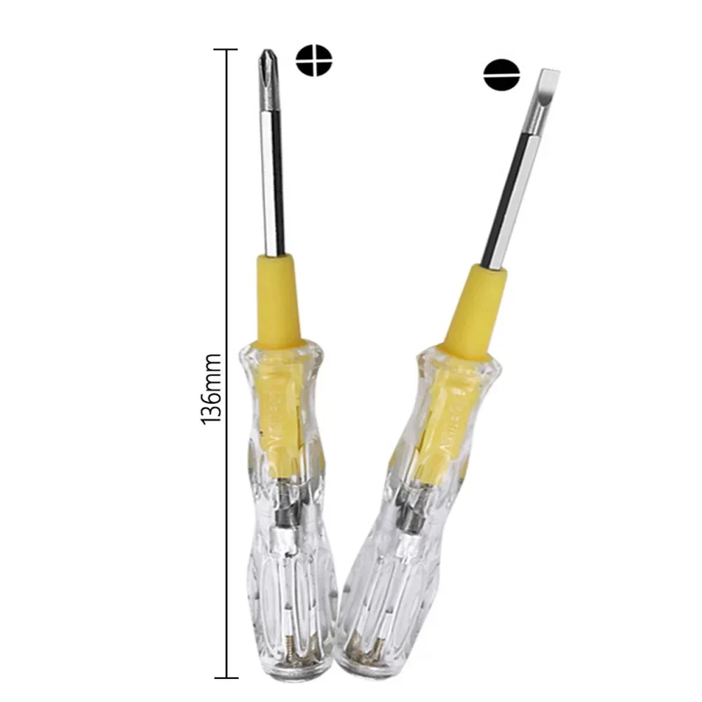 1 Pcs LED Electric Test Tester Pen100-500V Screwdriver Multifunctional Test Pen Electrician Maintenance Worker