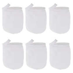 6 Pieces Professional Microfiber Face Cleansing Gloves Reusable Facial Cloth Pads Makeup Remover Glove Mitts Tool Unisex