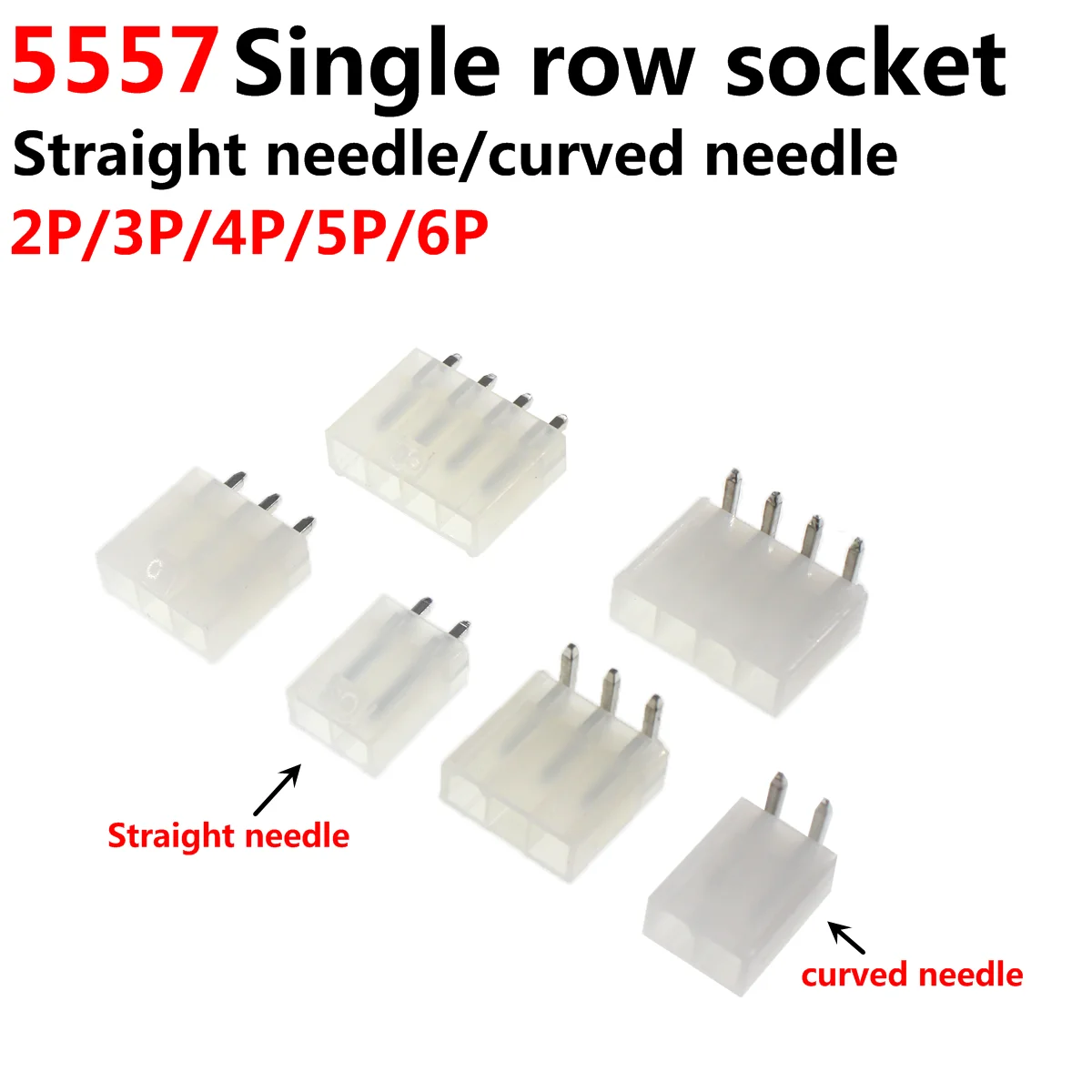 20pcs 5557 5569 Single row connector PCB 4.2mm pitch 2P 3P 4P 5P 6P Straight Bend wafer