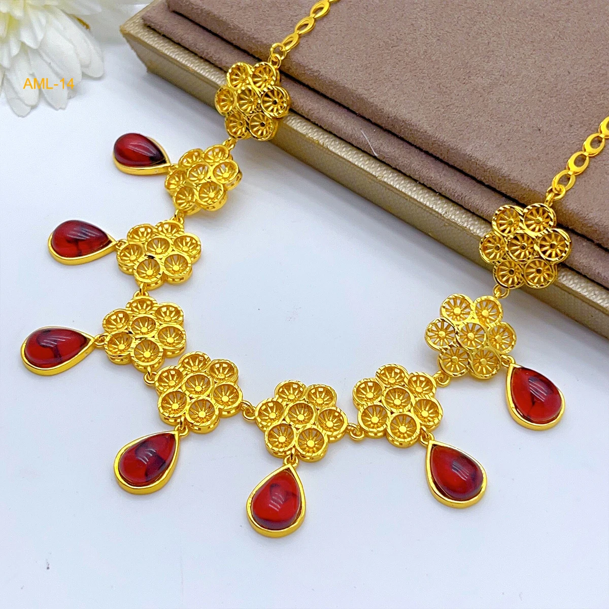 XUHUANG Nigeria Bridal Crystal Charm Necklace/Bracelet/Earrings/ Set With Tassel Arab Party Jewelry Sets for Dubai Wedding Gifts