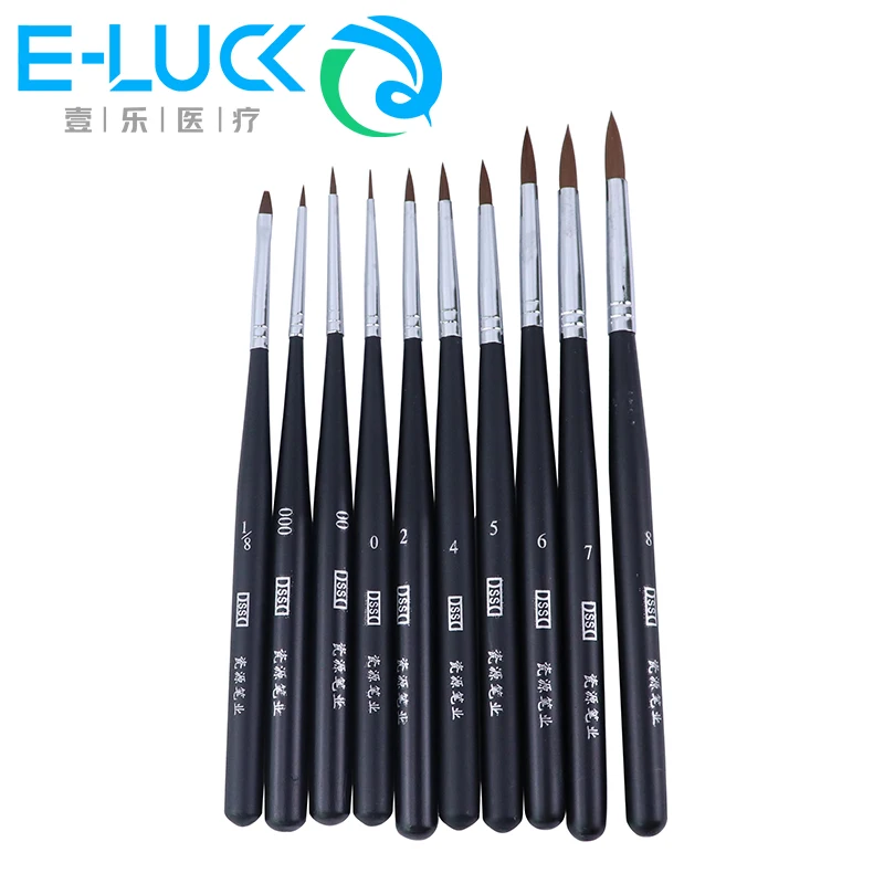 1Pc Dental Porcelain Brush Pen For Adhesive Composite Cement Porcelain Teeth Tools Dental Technician Tools 10 Models