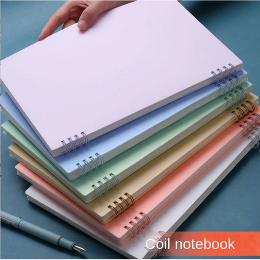 Hands Morandi Coil Notebook Small Book A5 Line Inner Paper Diary School Office Supplies Stationery