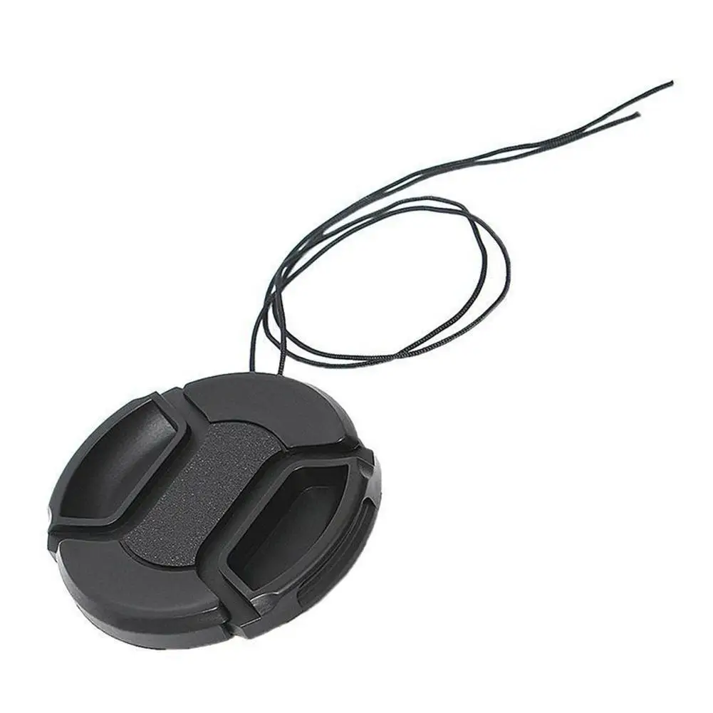 Camera Lens Cap Protection Cover 52MM 55MM 58MM 62MM 67MM 72MM 77MM Anti-lost Rope For Canon Nikon Accessories