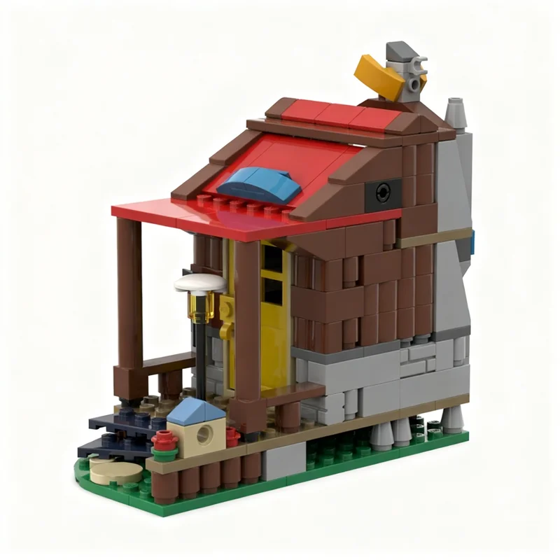 288pcs MOC Cabin The Woods Model Building Blocks Architecture Toy Christmas Gift Creative Education Assemble Kids DIY Birthday