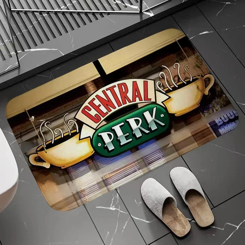 Central Perk Friends Printed Entrance Door Mat Area Rug Nonslip Doormat Home Decor Alfombra Bedroom Carpet Living Room Bath Mats