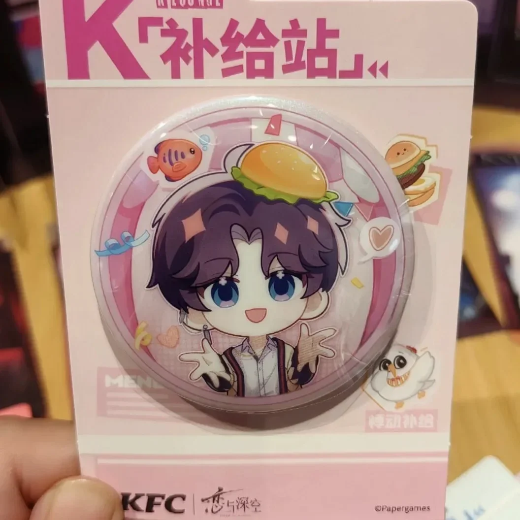 KFC X Love and Deepspace Collaboration Anime المنتجات الرسمية طبعة محدودة Merch Zayne Rafayel Sylus Xavier بطاقة شارة هدية
