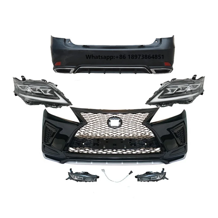 

Auto Parts RX350 RX450H 2009-2015 Upgrade 2020 Body Kit Front Rear Bumper Grille LED Headlights Body Kits for LEXUS RX
