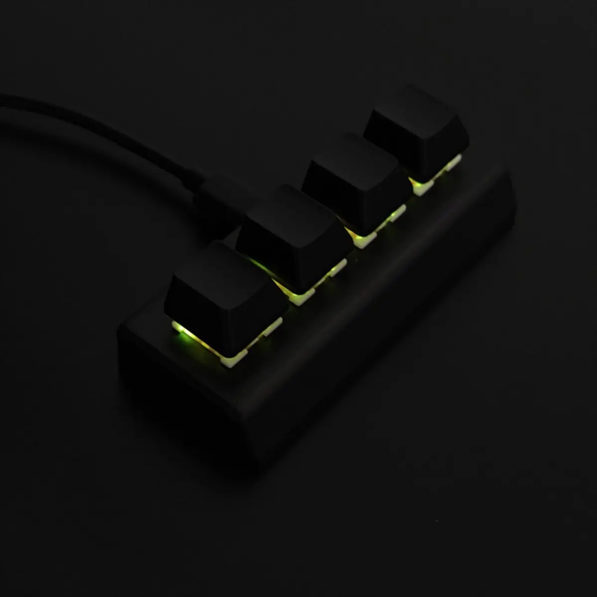 A43M 4 Keys Programmable Keypad Red Switch Ctrl C V Enter Mini Mechanical Keyboard Support NKRO for Gaming Office Black A