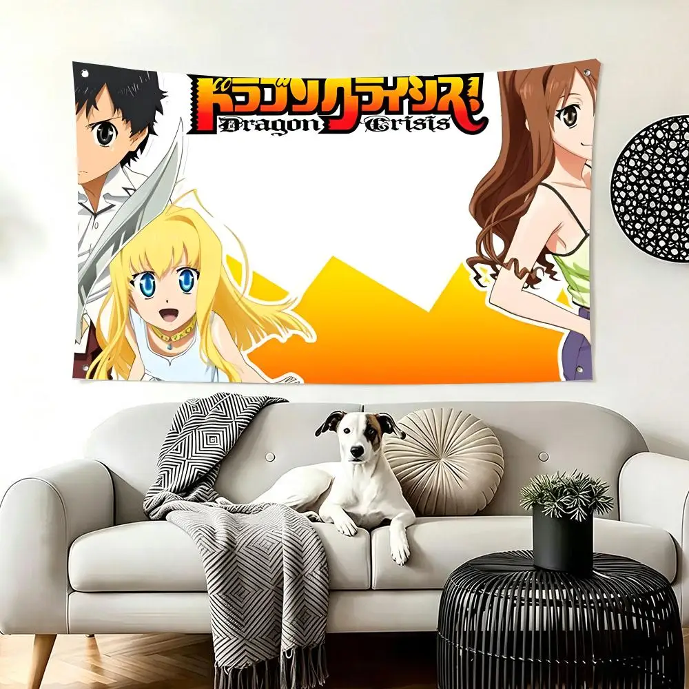 Action Anime D-Dragon Crisis Flags  For Living Room Home Dorm Decor Wall Outdoor Camping Party Banner Gifts