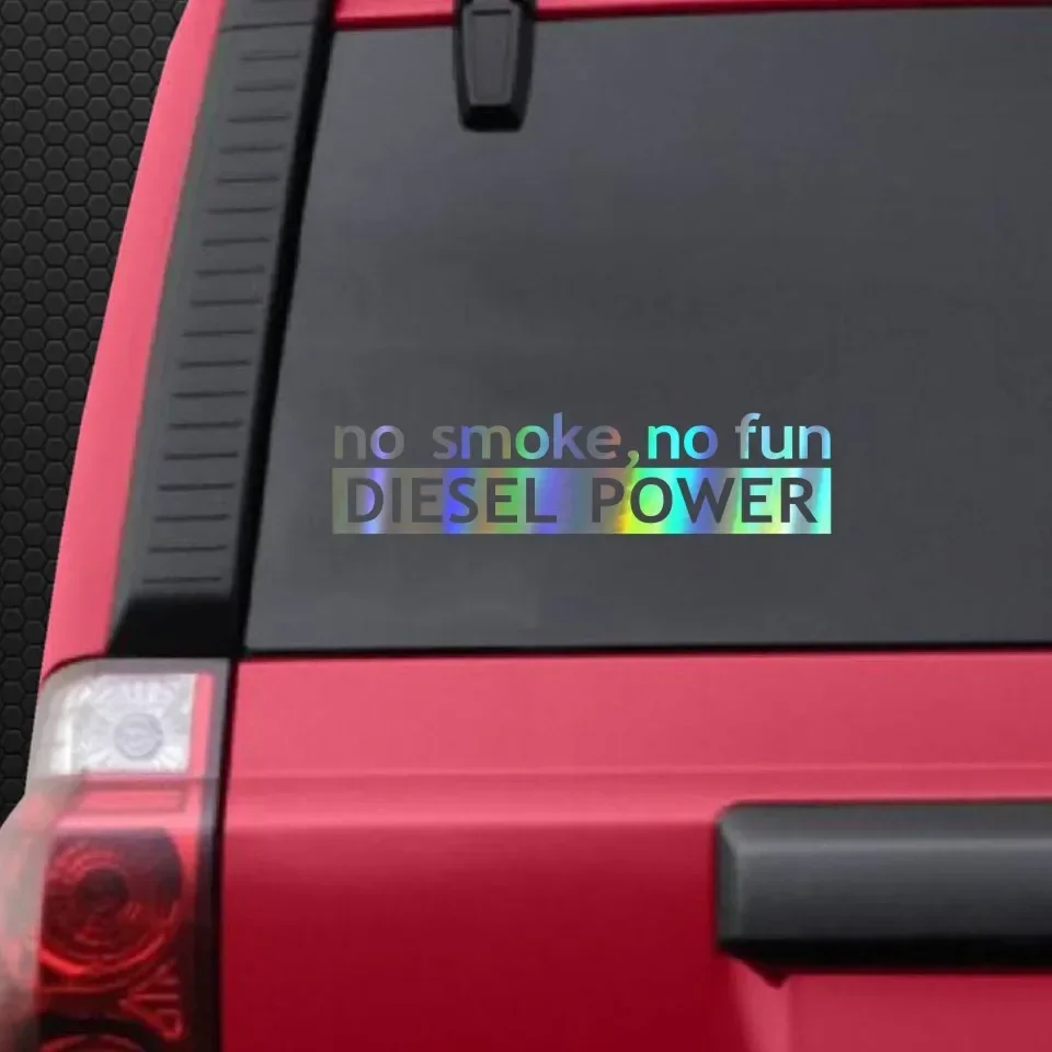 Fashion NO SMOKE NO FUN DIESEL POWER Car Body Stickers and Decals Car Styling Decoration Door Window Vinyl Stickers14.5cm*3.4cm