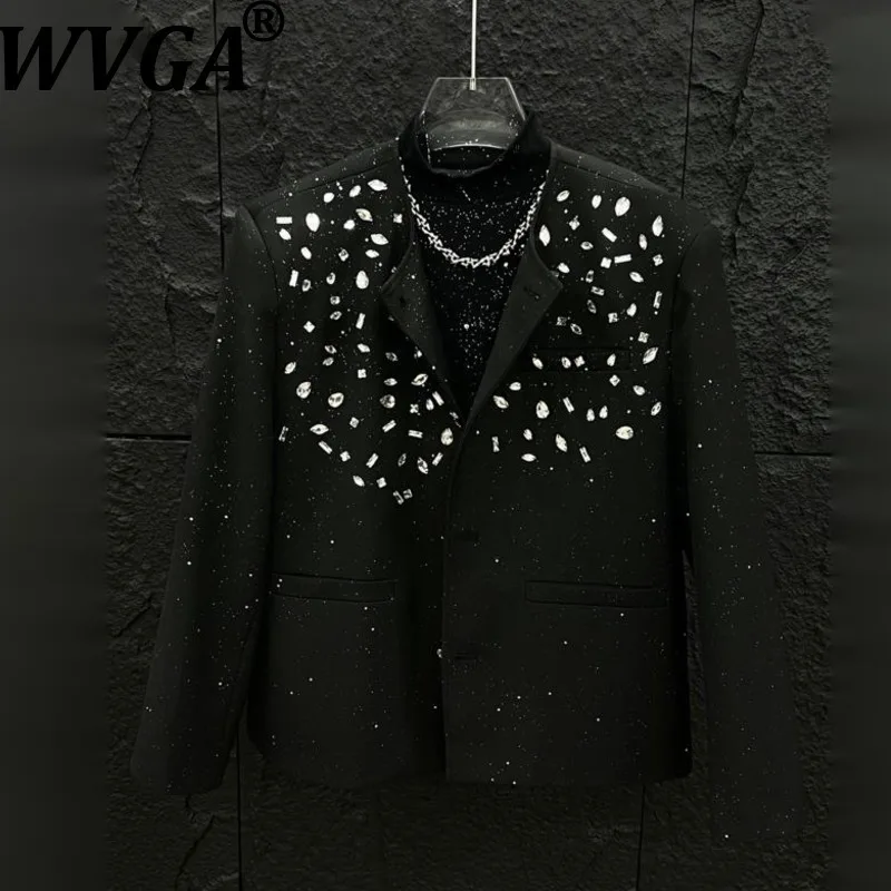 

WVGA Spring Autumn New Man Tide High Street Stitched Diamond Trendy High-End Jacket Niche Stylish Casual Starry Sky Coats W12523