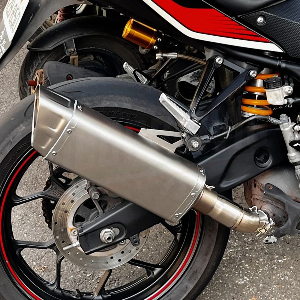 51MM Universal Motorcycle Exhaust Muffler for CBR650 Ninja Z 400 250 Z900 ZX6R ZX4R R9 Z1000 PCX125 - view 2