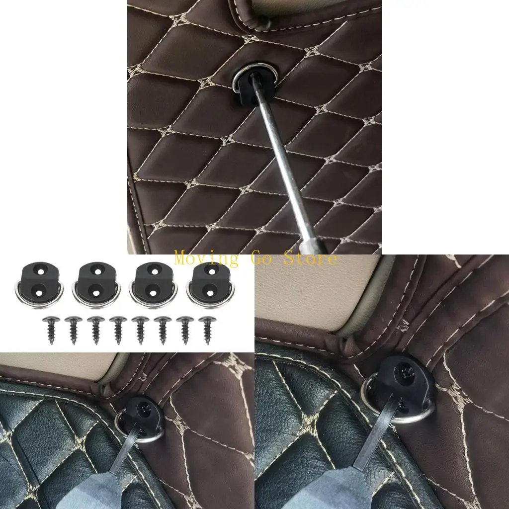 

B5XD 4Pcs Car Trunk Cargo Netting with Screws for Organization & Not Slip Solution