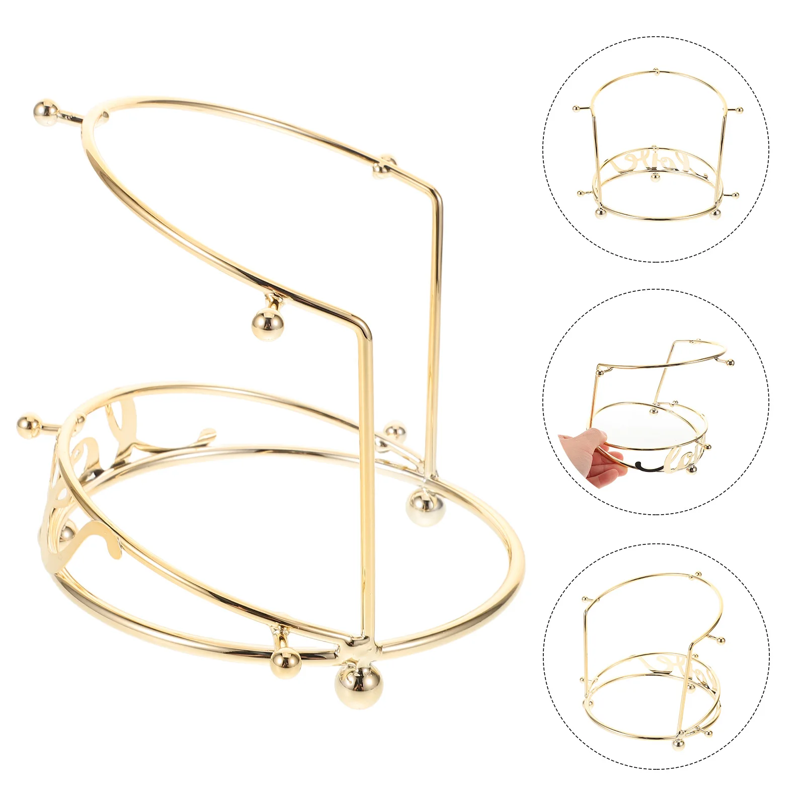 

Crown Display Stand 2-tier Hair Accessories Holder Shelf Storage Organizer Desktop Tiara Rack Jewelry Crown Showcase Wedding