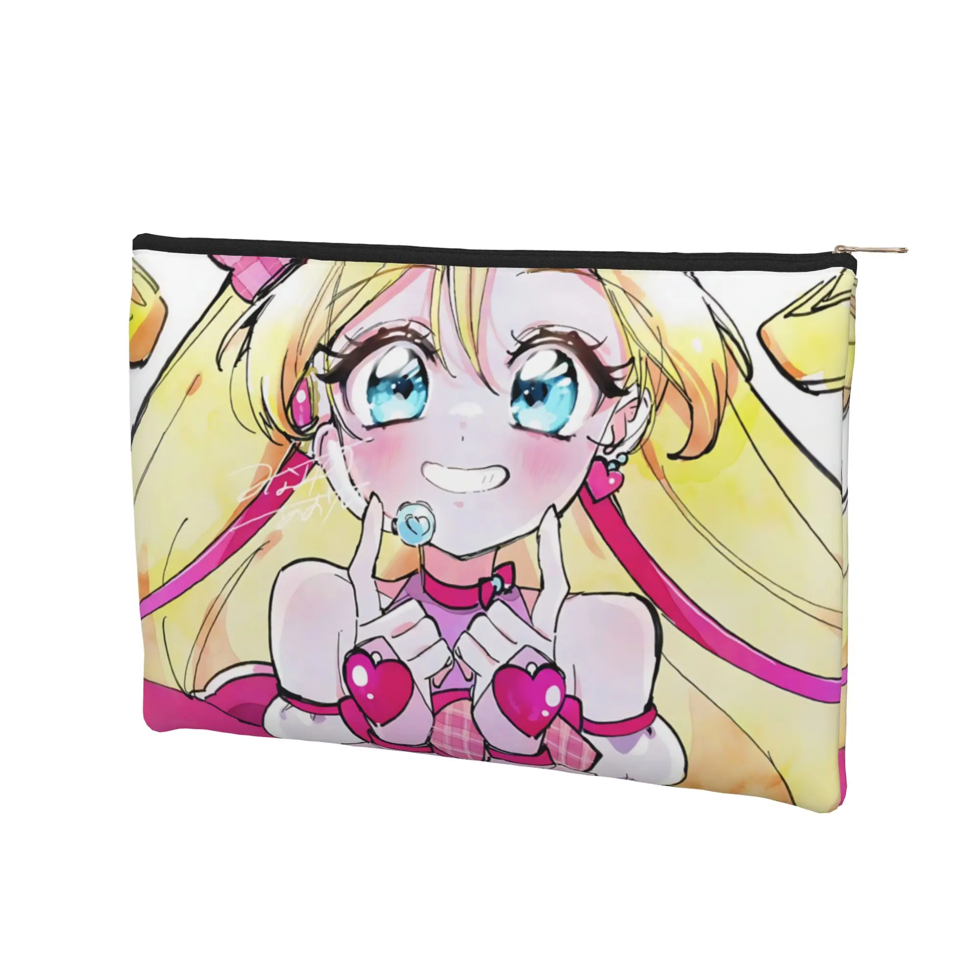 its bag Lightweight Cute pouch Pretty Cure Makeup Bag Anime Princess Toiletry Bag with Zipper Toiletry Organizer
