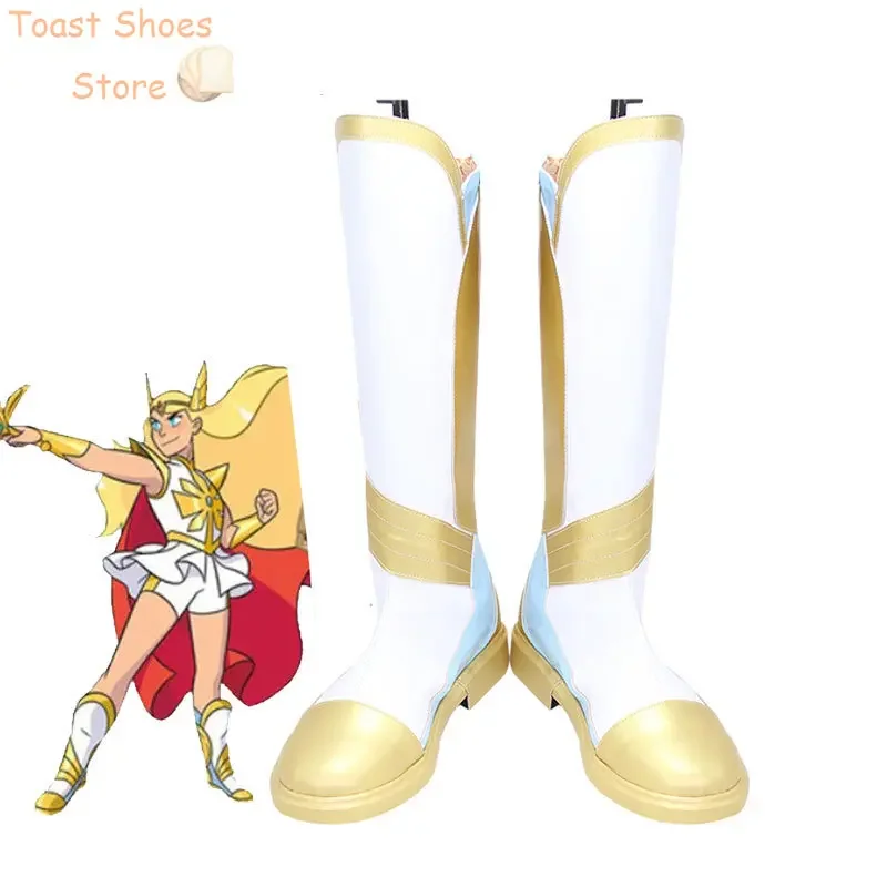 She Ra Cosplay Shoes PU Leather Shoes Halloween Party Boots Cosplay Prop Costume Prop