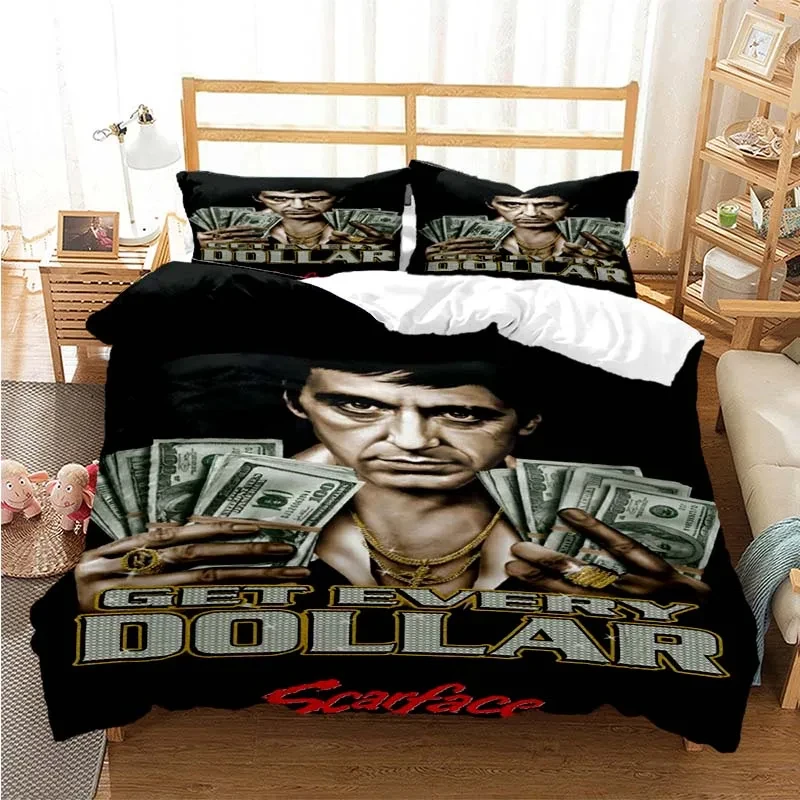 Stampa 3D Tony Montana Scarfaces Bedding Set Double Twin King copripiumino piumino federa ragazzi ragazze adulti camera da letto