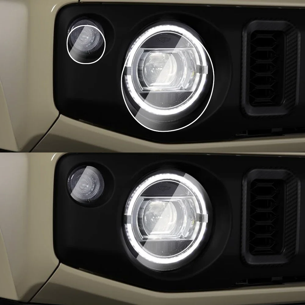 Custom Fit for Suzuki Jimny 2018-2026 High-Gloss Smoke Black Headlight Protective Film TPU PPF Pre Cut Anti-Scratch Vinyl Kit