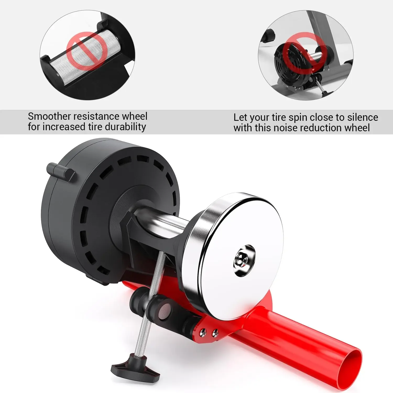 Magnetic Brake, 6 Resistance Settings with Noise Reduction Wheel, Quick Release