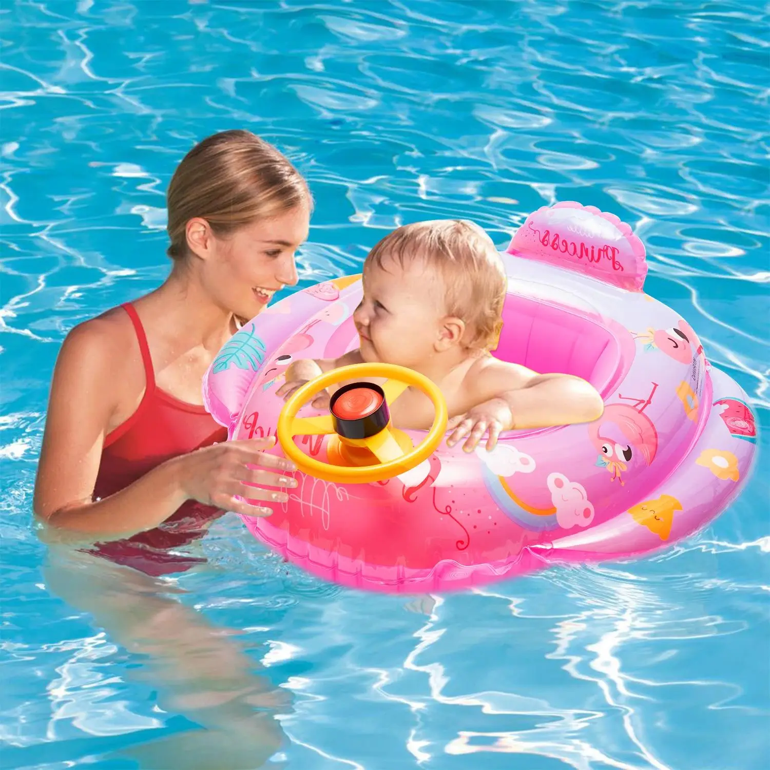 Inflatable Children Swimming Ring Toys Water Play Game Seat Bathtub Float Toddler Swim Circle Summer Fun Pool Summer Beach Party