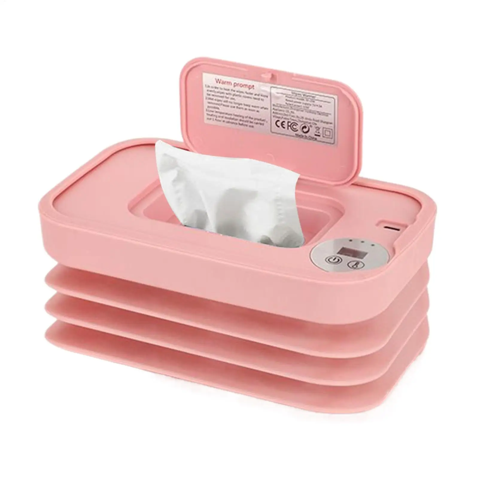 

Baby Wet Wipe Warmer Foldable Wipe Warmer Dispenser For Home USB Charging Baby Supplies For Camping Car Travel Road Trips
