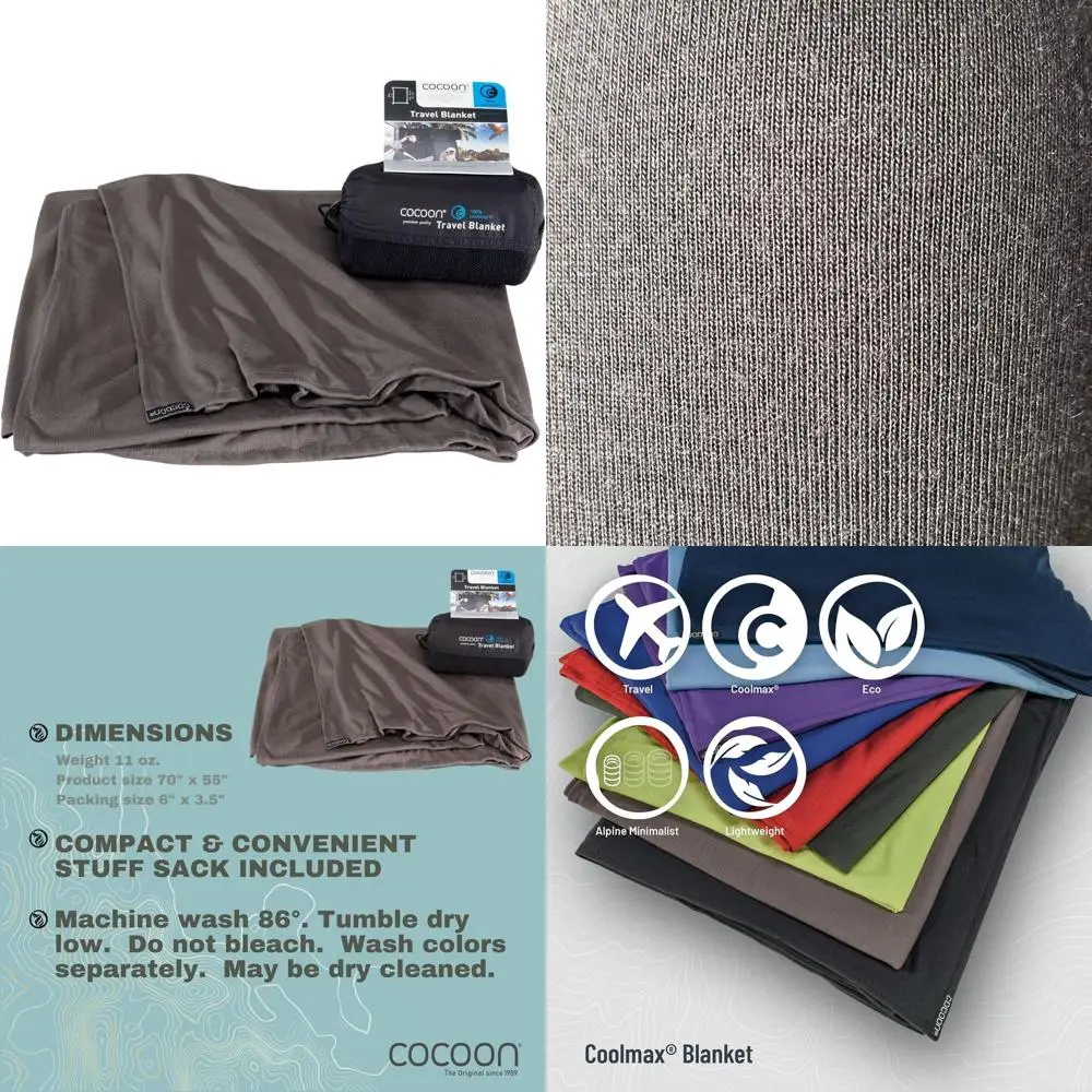 

Портативное легкое одеяло для активного отдыха, помещается в рюкзак, крепится к багажу, незаменимо для путешествий, быстросохнущее (70 x 5