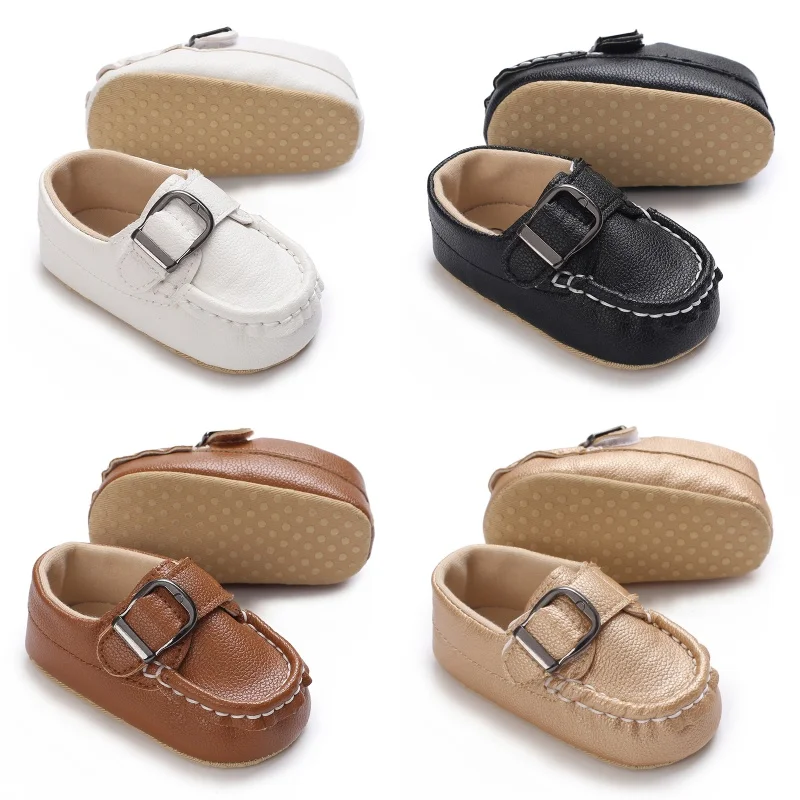 

Spring and Autumn New Babywalks Baby Sneakers Baby Soft soled Shoes 0-1 Year Old Iron Button Bean Shoes