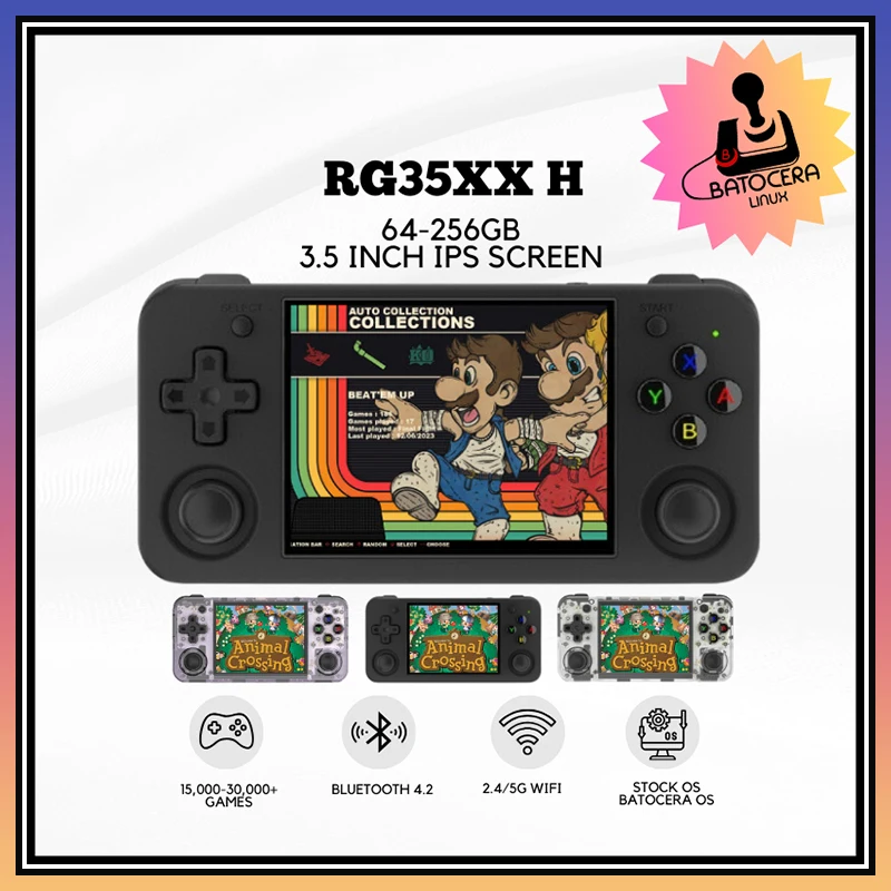 ANBERNIC RG35XX H Handheld Game Console Portable Playing Video Games 3.5 Inch IPS Screen 640*480 Screen Video Player Machine