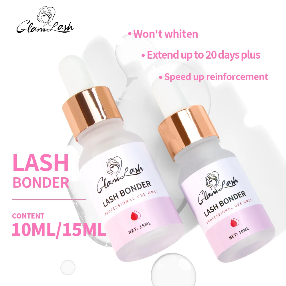 GLAMLASH-superbonder para extensión de pestañas, adhesivo de secado rápido, larga duración, 10ml/15ml