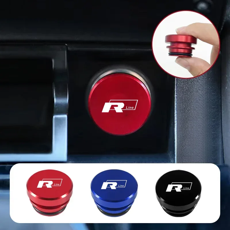 

VW 2026 Hot For Volkswagen R Line MK7 Polo Tiguan Jetta Golf Passat Touareg Universal Car Cigarette Lighter Plug Cover Metal Dus